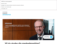 Tablet Screenshot of medlem.danskeadvokater.dk